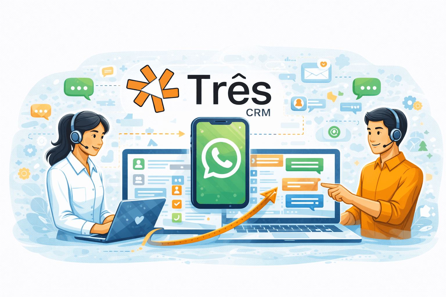 Três CRM integrado ao WhatsApp: facilite atendimento e aumente vendas