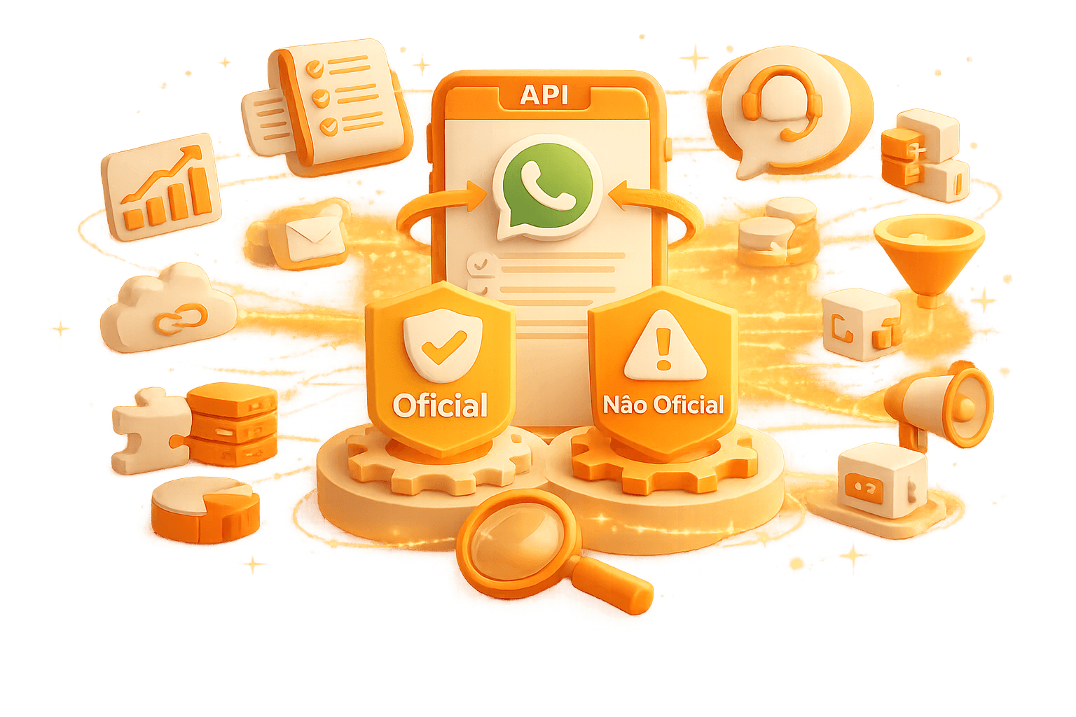 O guia definitivo sobre integrações com WhatsApp: API Oficial, API Não Oficial e como escolher a melhor opção para sua empresa